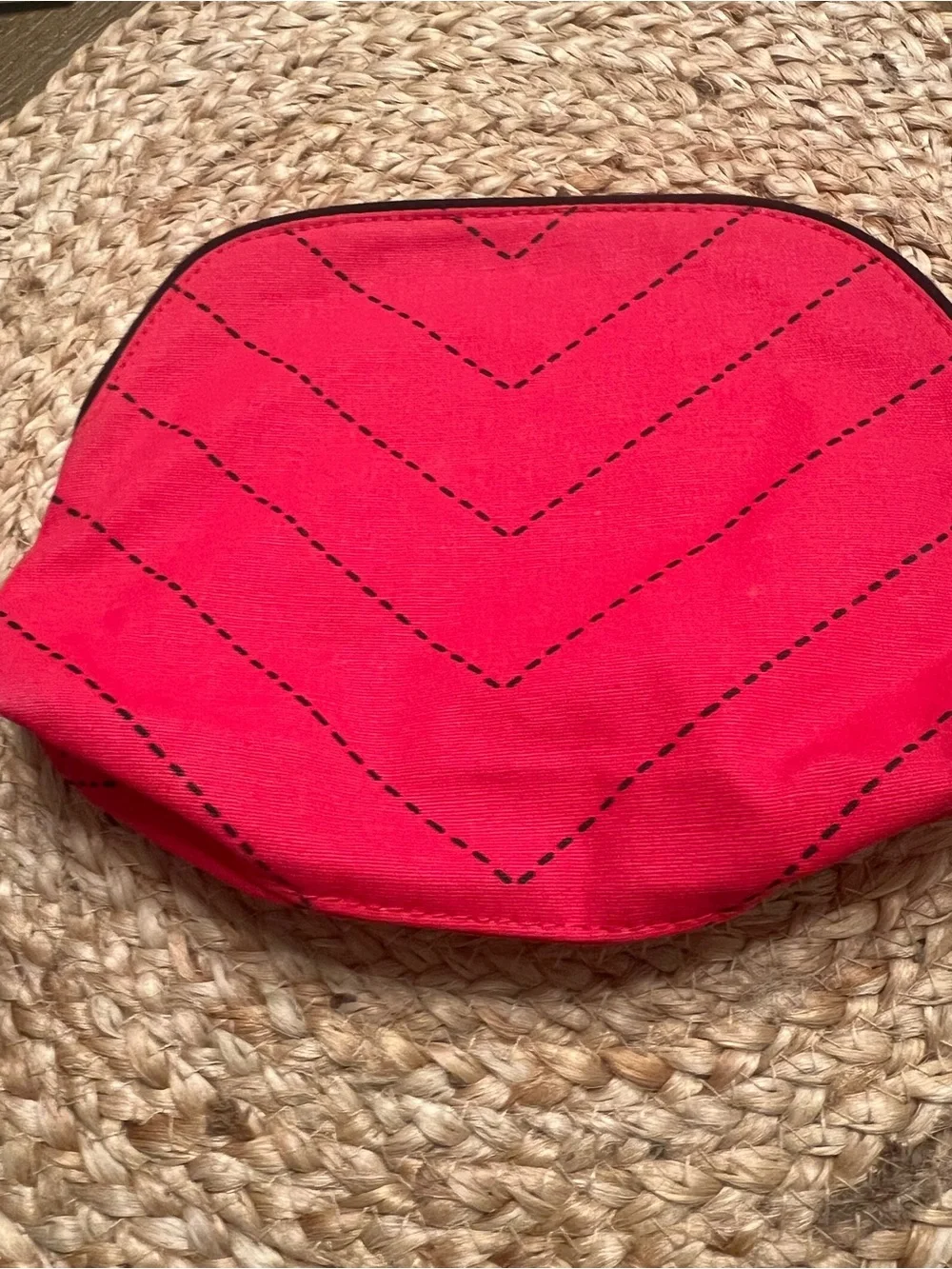 Vintage Estee Lauder Pink and Gold Tassel Cosmetic Pouch
